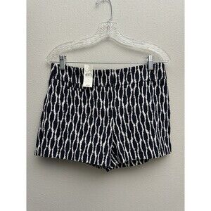 NWT Loft Textured Pattern Navy White Shorts Size 0